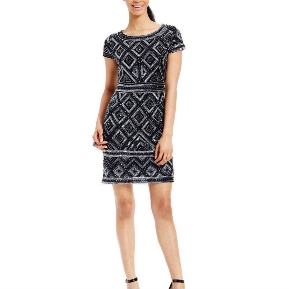 Adrianna Papell Beaded Cocktail Dress